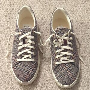 Plaid Lace-Up Sneakers